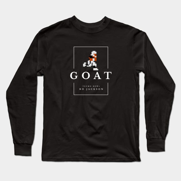 GOAT - Tecmo Bowl Bo Jackson Long Sleeve T-Shirt by BodinStreet
